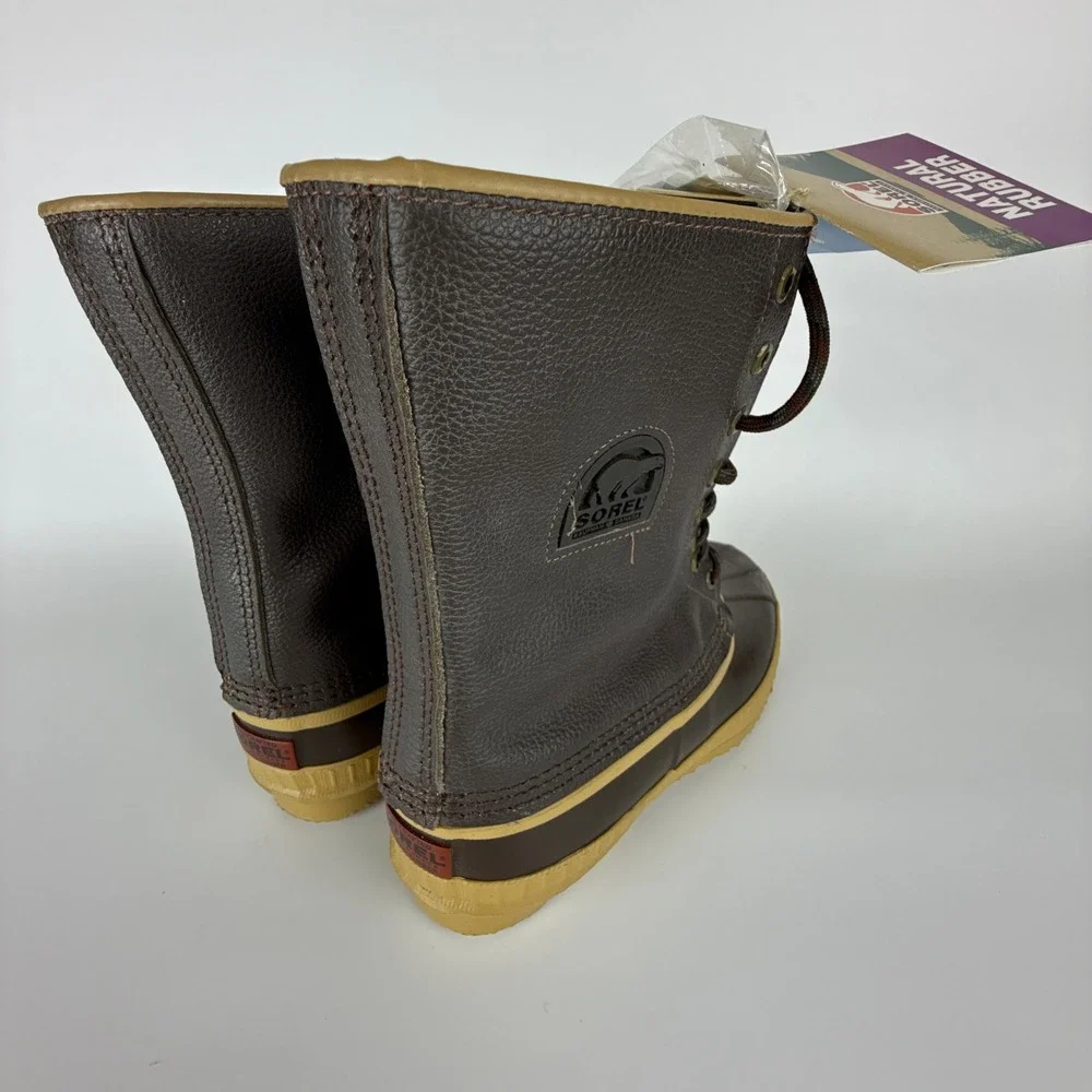 Vintage Sorel Caribou Winter Snow‎ Boots Mens 7 Arctic Pac Chocolate  Canada New